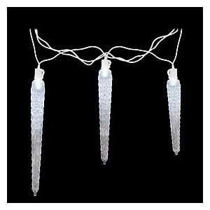  Icicle 10 LED Clear Cool White Light Set: Home & Kitchen