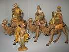 Fontanini Depose vintage 3 wise men on camels w camel handler spider 