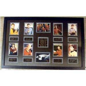  Series Cast Laser Signatures framed and matted 22x34 William Shatner 
