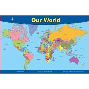  World Map Placemat with South Sudan Baby