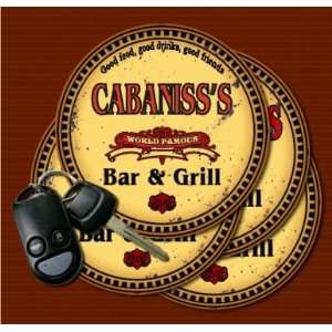  CABANISS Family Name Bar & Grill Coasters: Kitchen 