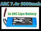 ARC 7.4v 5000mAh 30C LiPo 2S 7.4 Volt RC Akku Battery  