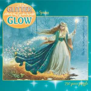  750 Piece Glitter & Glow Puzzle: Toys & Games