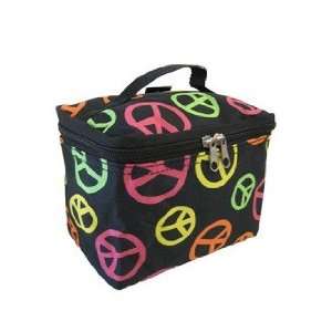   Cute! Cosmetic Makeup Bag Case Multi Color Peace Signs Small: Beauty