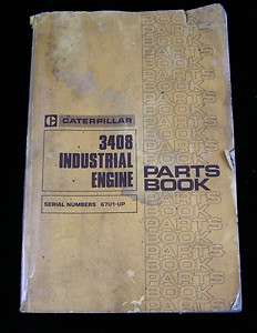 CAT CATERPILLAR Parts Manual 3408 Industrial Engine 67U Book Catalog 