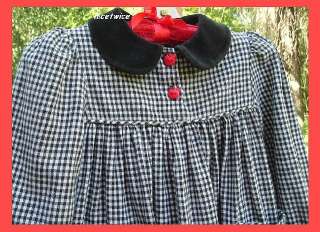 REBECCA RAGGS Girl Gingham Flannel Fall Float Scottie 5  