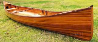 Cedar Wood Strip Built Canoe 18 Feet Wooden Boat WITHOUT RIBS Grande 