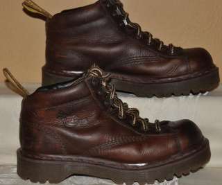 vtg Dr Martens DOCS England Air Wair brown leather short boots,7 eye 