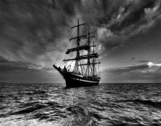   SAIL SHIP OCEAN CALM SEAS NOSTALGIC NAUTICAL WALL ART PICTURE  