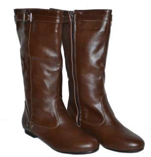Womens Rider Boots in 3 Colors, Black, Light Brown, D. Brown, FLATS 