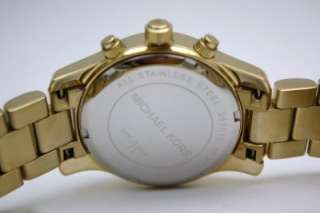 New Michael Kors Chronograph Golden Steel Woman Watch MK5384  