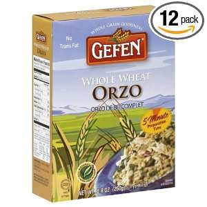 Gefen Rice, Orzo, Whole Wheat, 8.8 Ounce (Pack of 12)  