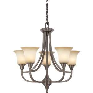 Nuvo Lighting 60/4166 Five Light Surrey Chandelier with Auburn Beige 