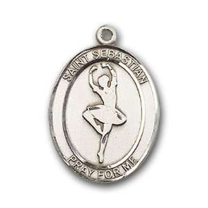  Sterling Silver St. Sebastian Dance Medal: Jewelry