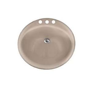 Advantage Anderson Self Rimming Round Bathroom Sink Finish Fawn Beige 