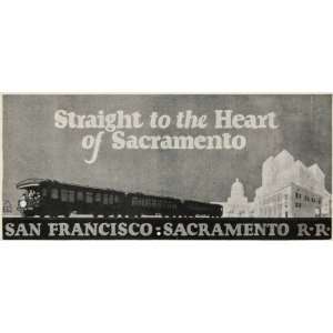  1926 Billboard Ad San Francisco Sacramento Railroad 