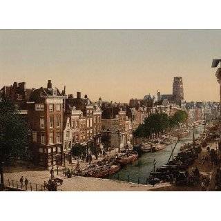 Vintage Travel Poster   Delft Vaart Rotterdam Holland 24 X 18