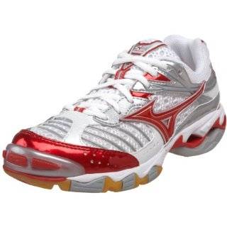 Mizuno Womens Wave Lightning 6 Volleyball Shoe,White/Red,8.5 M US