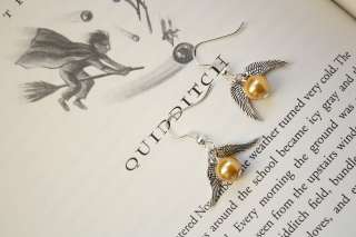 Harry Potter Hogwarts Quidditch Golden Snitch Earrings  