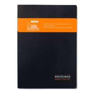  Whitelines Perfect Bound A5 Size Notebook, Squared, Black 