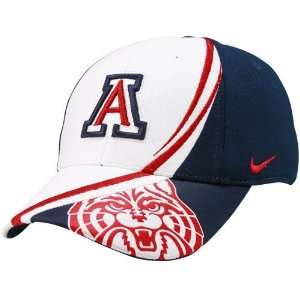   Wildcats White Conference Red Zone Flex Fit Hat