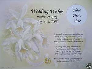 PERSONALIZED WEDDING WISHES POEM GIFT FOR BRIDE & GROOM  
