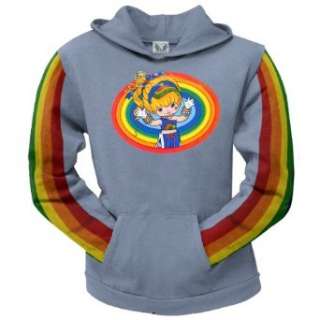  Rainbow Brite   Rainbow Ladies Blue Hoodie: Clothing