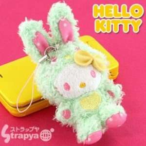  Sanrio Hello Kitty Plush Fuzzy Bunny Cell Phone Strap 