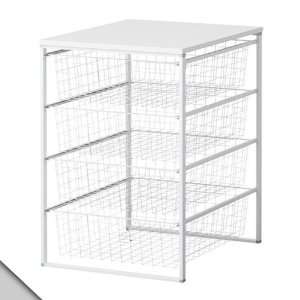   IKEA   ANTONIUS Frame, wire basket and desk top, white (Set H): Home