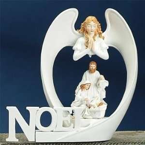   White Angel Wings Noel Nativity Model Figure Figurine