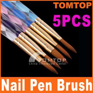 Pcs 2 Way Acrylic Nail Art Design Pen Brush Cuticle  