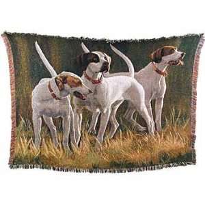  First Light Hounds   Fox Hound Tapestry Afghan
