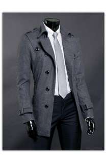 Shoulder Flap Gray Slim Fit Mens Single Coat US Size L  