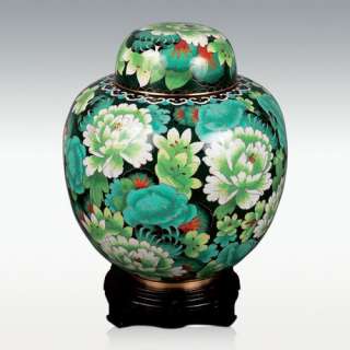 China Multi Color Cloisonne Cremation Urn   Large   Free Shipping