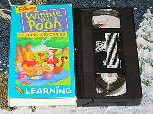 WINNIE THE POOH ~SHARING AND CARING~ LEARNING VHS VIDEO TAPE FREE U.S 