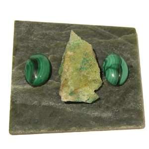   04 Jade Slab Green Malachite Quartz Cluster Crystal Healing Stone 2.5