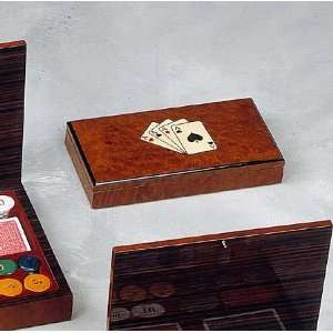  Giglio Italian Wooden Game Box w/ Decor in Gloss