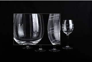 pcs Clear Crystal Red Wine Glasses Goblet Stemware  