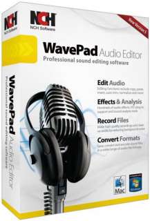   Audio Editor Version 5 Wave Pad Edit Record for Windows PC & Mac NEW