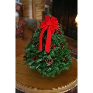   Christmas Wreath Classic Tabletop Christmas Tree: Home & Kitchen