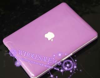Purple hard case shell Apple White MacBook 13 MC516LL/A  