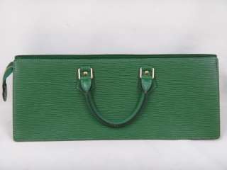 Vintage LOUIS VUITTON Sac Triangle Tricot M52094 Epi Green Handbag 