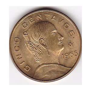  1963 Mexico 5 Centavos Coin 