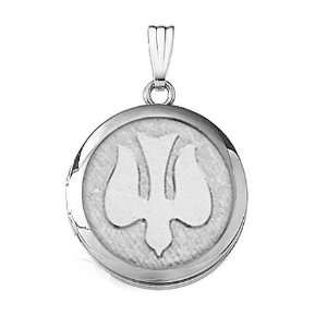   Sterling Silver Round Picture Confirmation Holy Spirit Locket: Jewelry