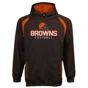  Reebok Cleveland Browns Youth Brown Active Pullover Hoodie 