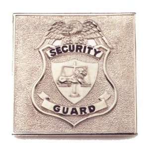  HWC SECURITY GUARD Nickel Square Style Badge Shield Breast 