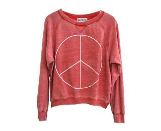 WILDFOX COUTURE NWT GOONIES NEW PEACE FREE LOVE RED  