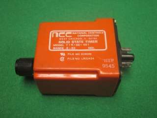 NCC T1K 60 461 SOLID STATE TIMER .6 60SEC 10A 1/3HP  