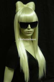 Deluxe Full Wig Bow Glasses Lady Fancy Dress Hair  