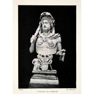 1908 Print Commodus 18th Emperor Roman Sculpture Statue 